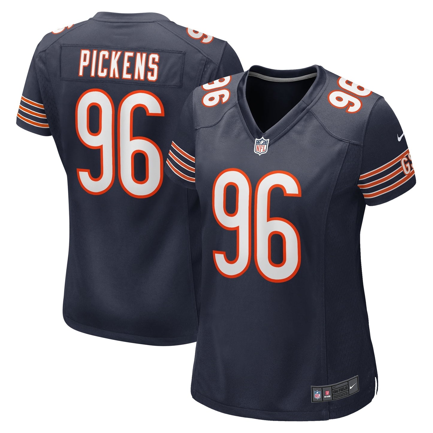 Women's Nike Zacch Pickens Navy Chicago Bears Team Game Jersey
