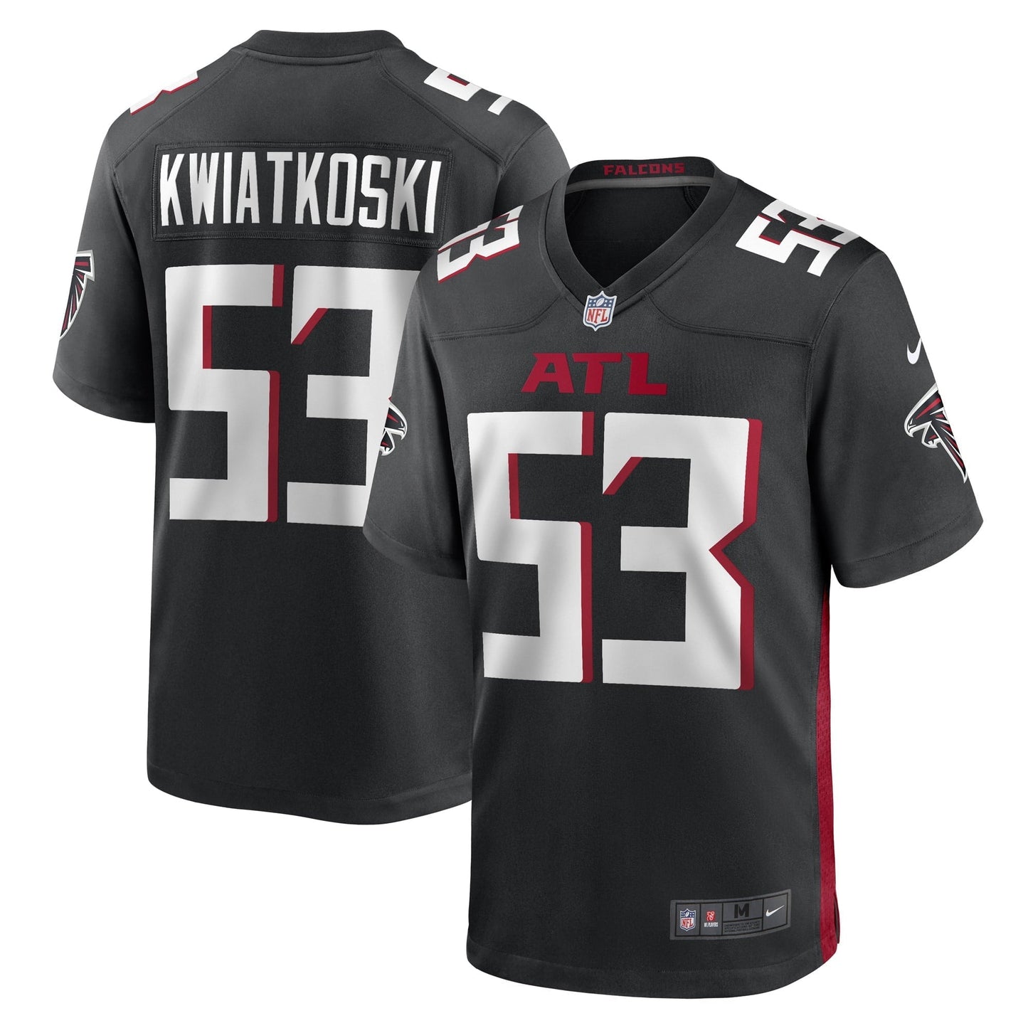 Men's Nike Nick Kwiatkoski Black Atlanta Falcons Game Player Jersey