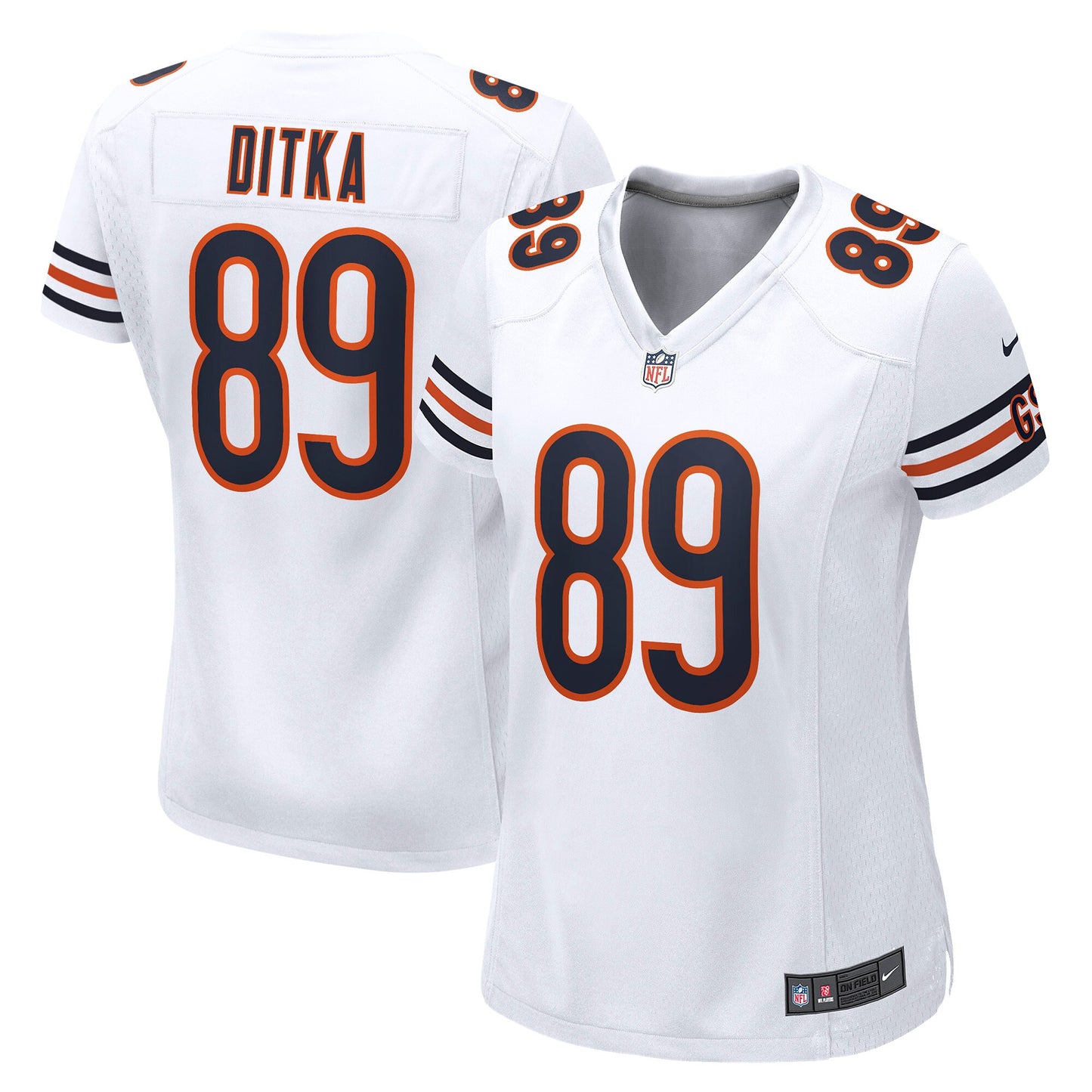 Mike Ditka Chicago Bears Nike Women's Retired Game Jersey - White