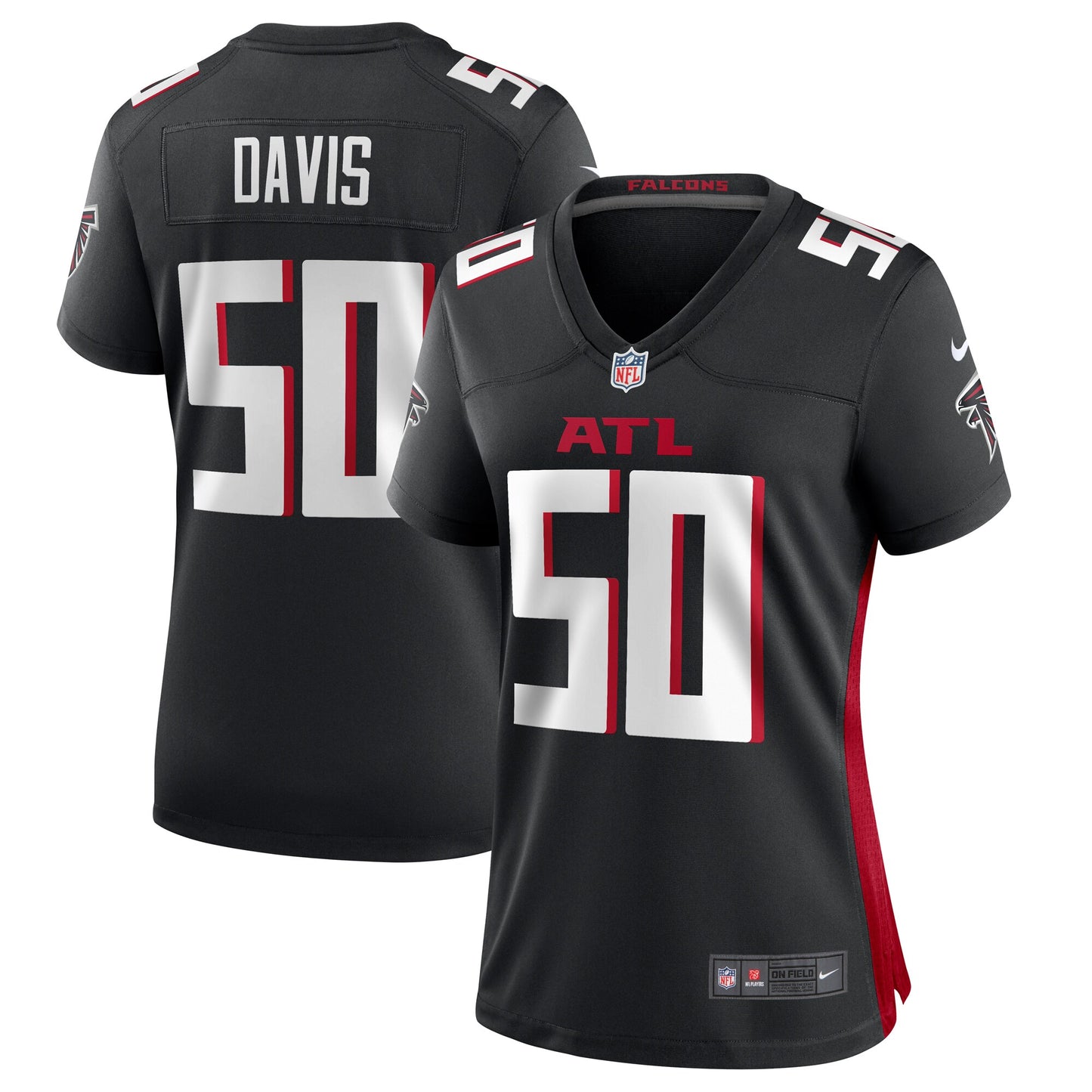 Tae Davis Atlanta Falcons Nike Women's Team Game Jersey - Black